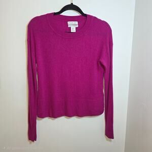 Rachel Zoe Pink 2 Ply Cashmere Sweater Size Small Soft Luxury